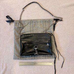 Black Rebecca Minkoff large MAC crossbody bag.